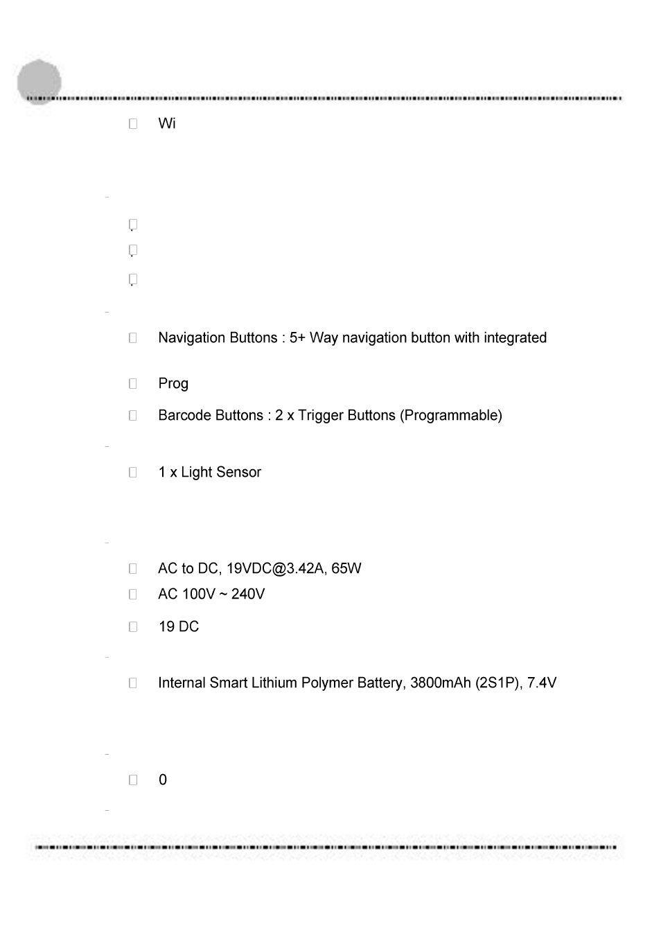 Power management, Environment | Acura Embedded AcuTab-A User Manual | Page 15 / 59