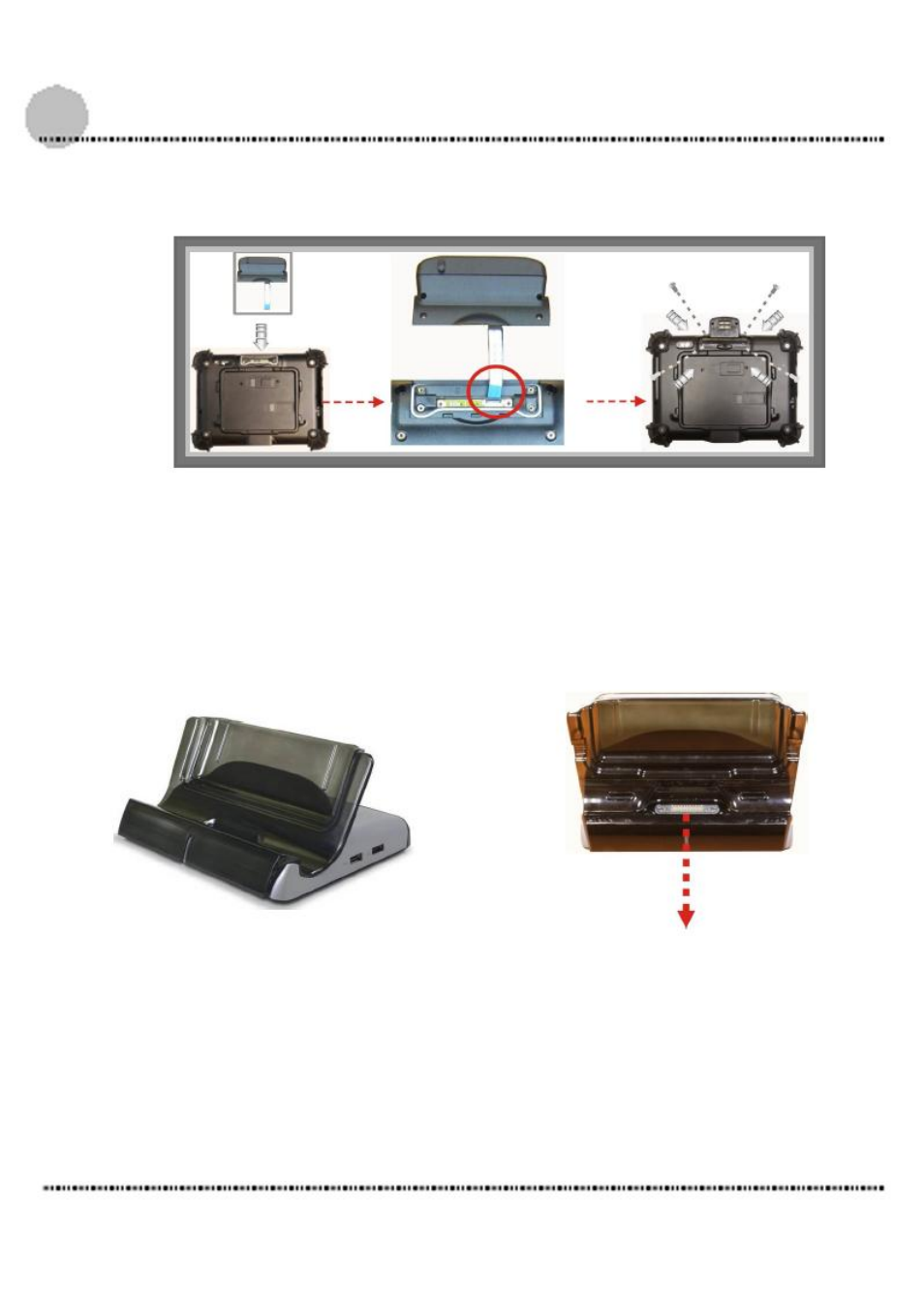 9 . using the docking stand (optional) | Acura Embedded AcuTab-A User Manual | Page 54 / 59