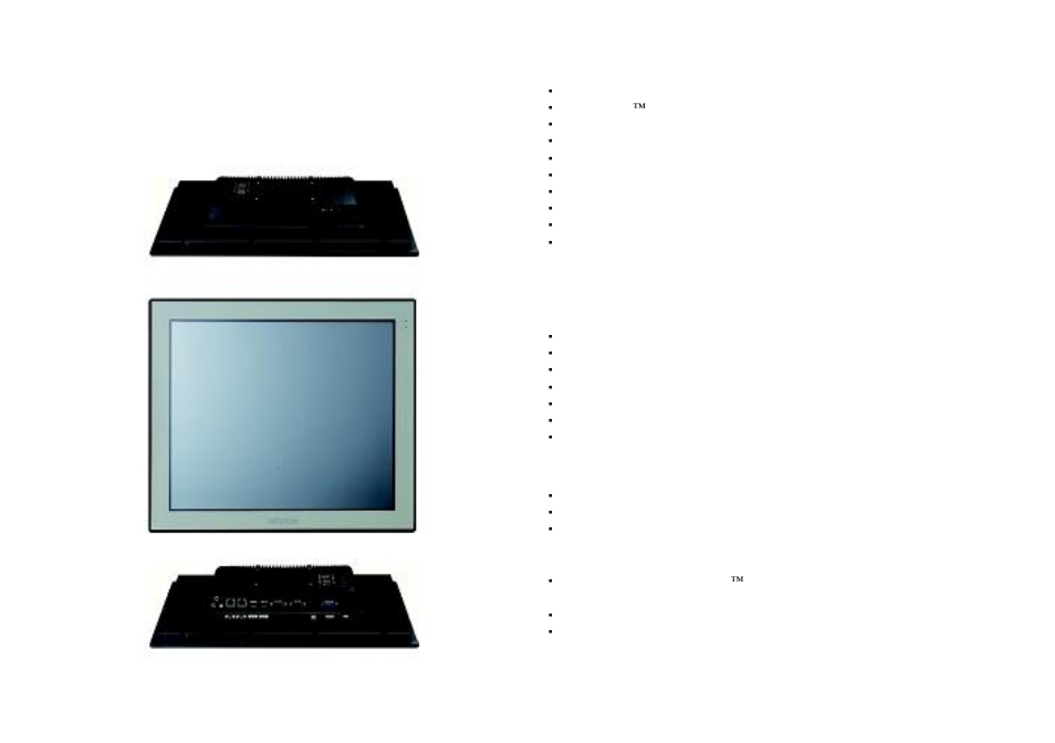 Chapter 1: product introduction, Key features, Specifications | Acura Embedded AcuPanel 15 User Manual | Page 6 / 89