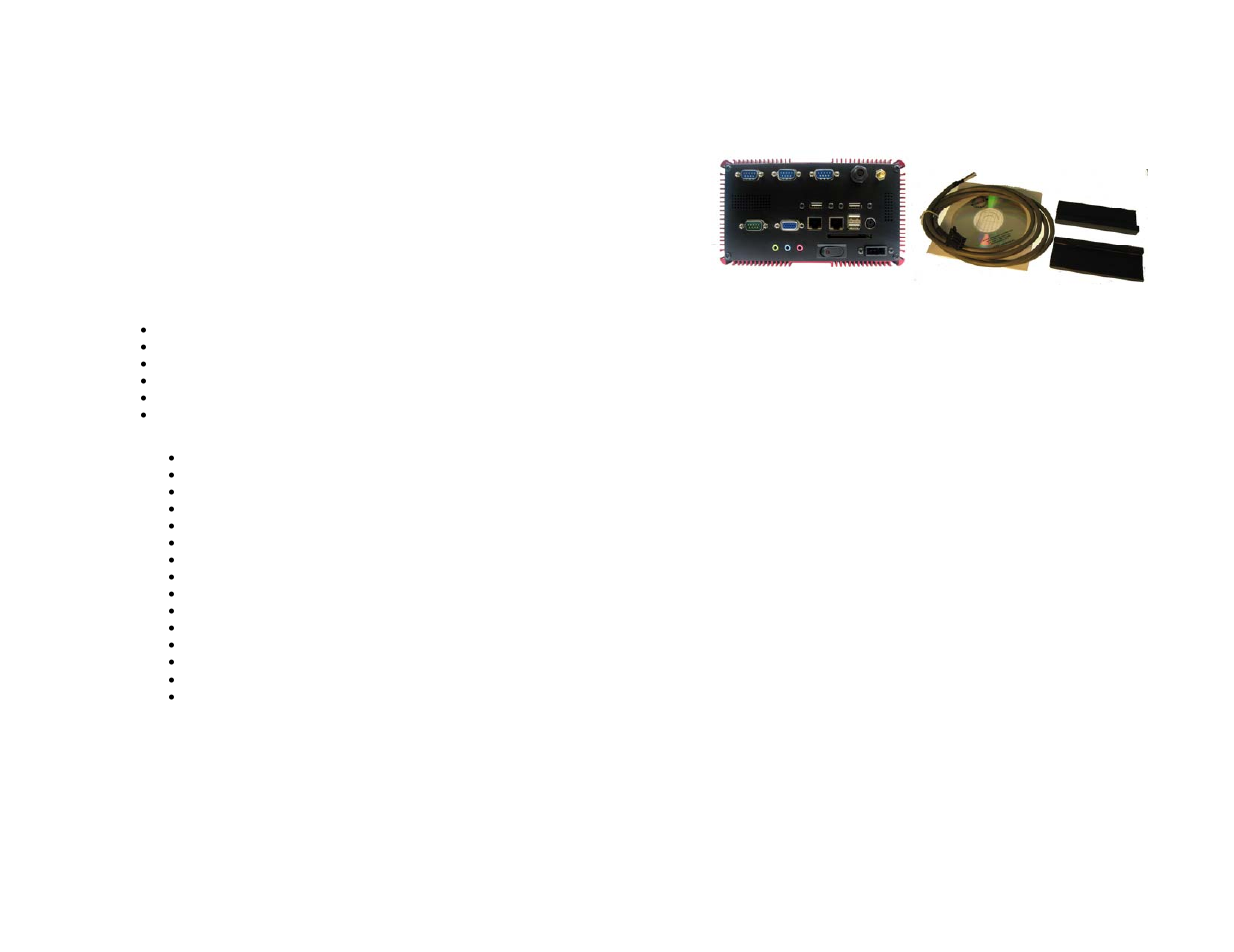 1 contents of the computer box, 2 connecting cables and getting started | Acura Embedded PowerBrick 3.0 User Manual | Page 3 / 7