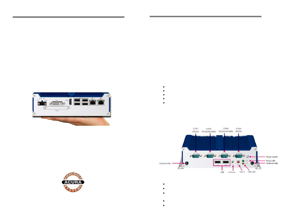 Acura Embedded PowerBrick ATOM User Manual | 4 pages