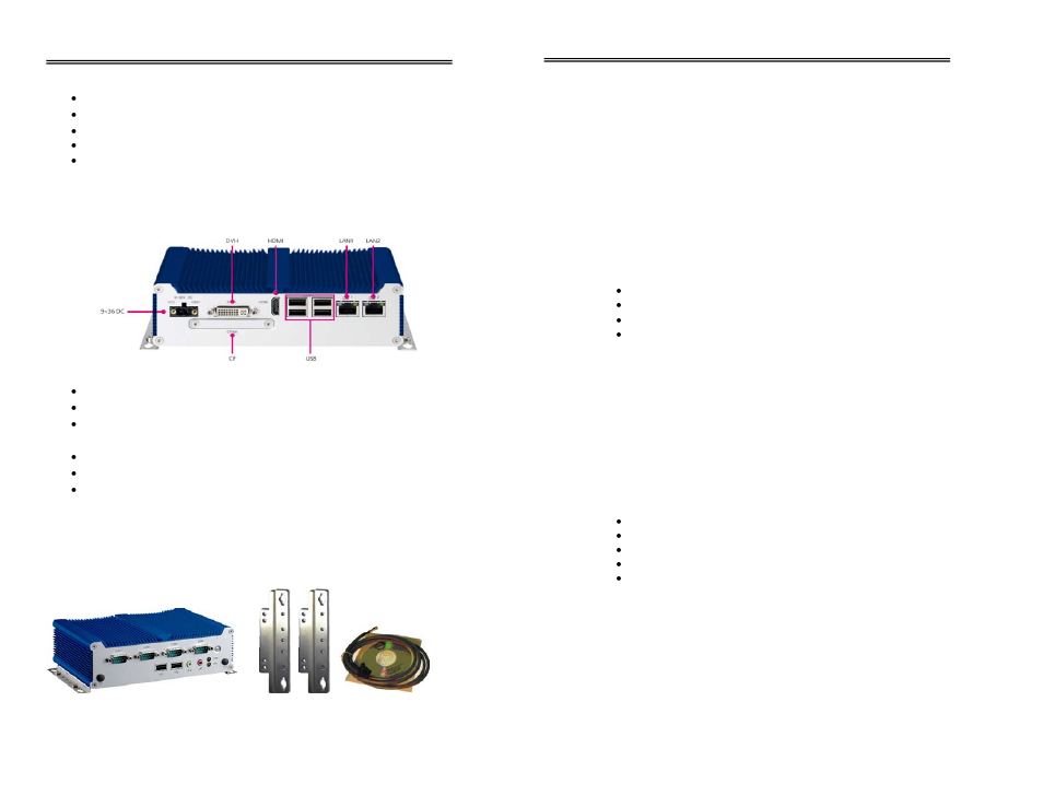 Contents of the computer box, Mounting in your vehicle or final location, Mounting tools | Computer installation | Acura Embedded PowerBrick ATOM User Manual | Page 2 / 4