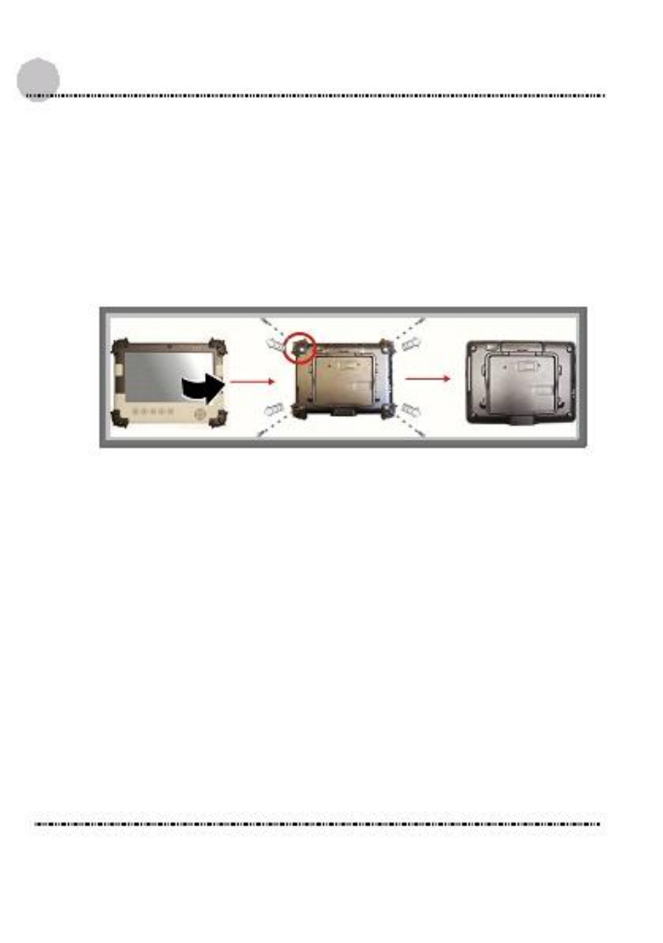 Removing the rubber bumpers, Plugging to the dc supply | Acura Embedded AcuTab-W User Manual | Page 36 / 75
