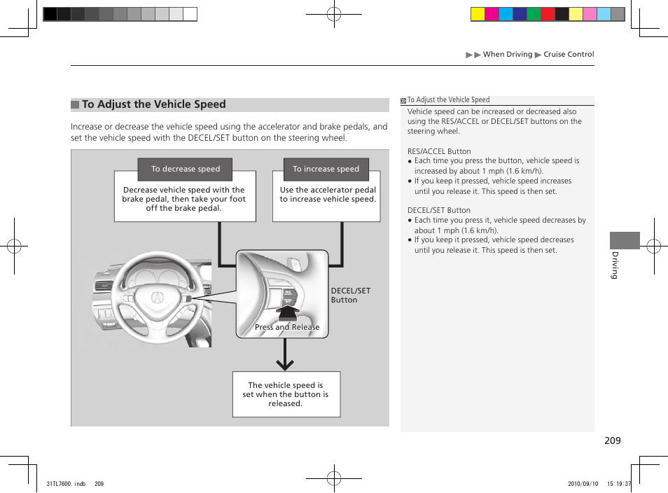 Acura 2011 TSX Sport Wagon User Manual | Page 211 / 323