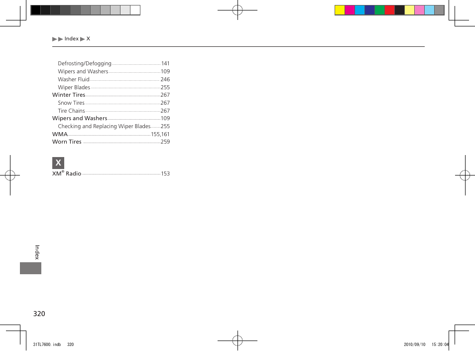 Acura 2011 TSX Sport Wagon User Manual | Page 322 / 323