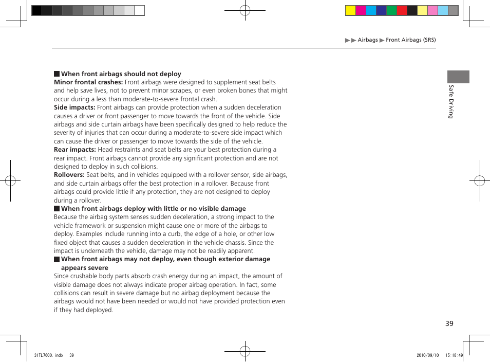 Acura 2011 TSX Sport Wagon User Manual | Page 41 / 323