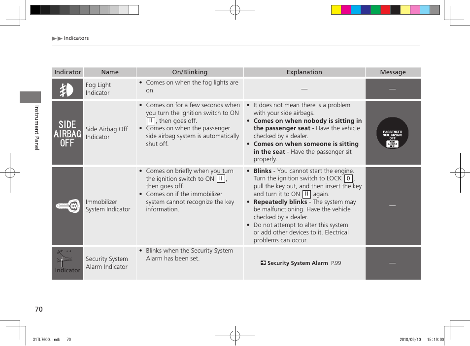 Acura 2011 TSX Sport Wagon User Manual | Page 72 / 323