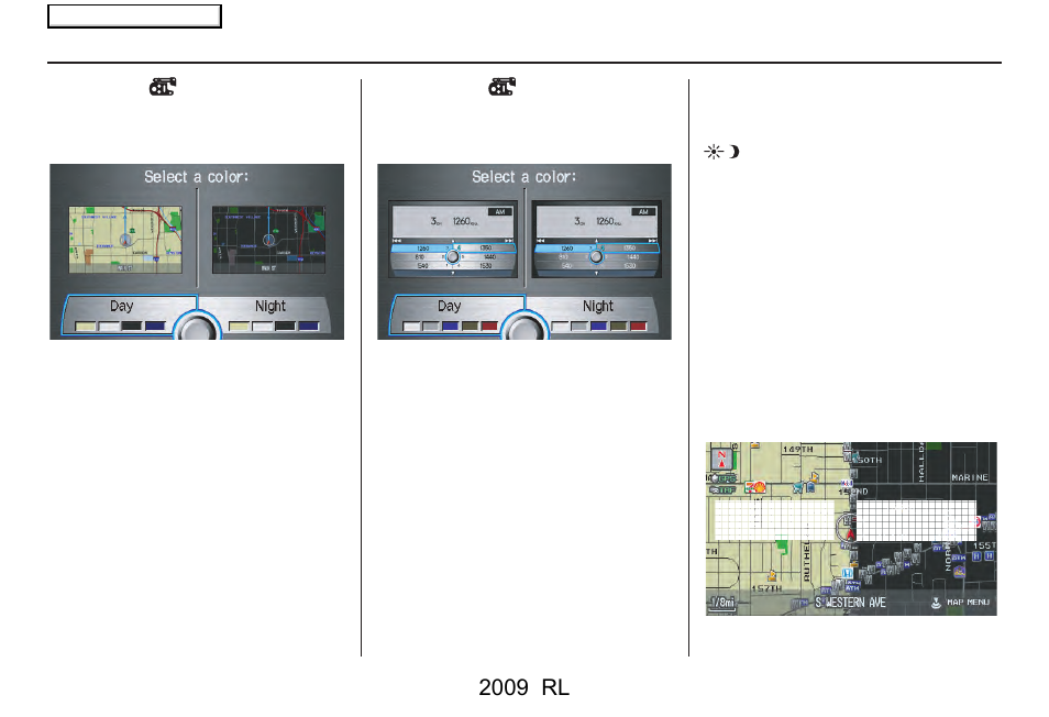 System setup, 2009 rl | Acura 2009 RL Navigation User Manual | Page 114 / 173