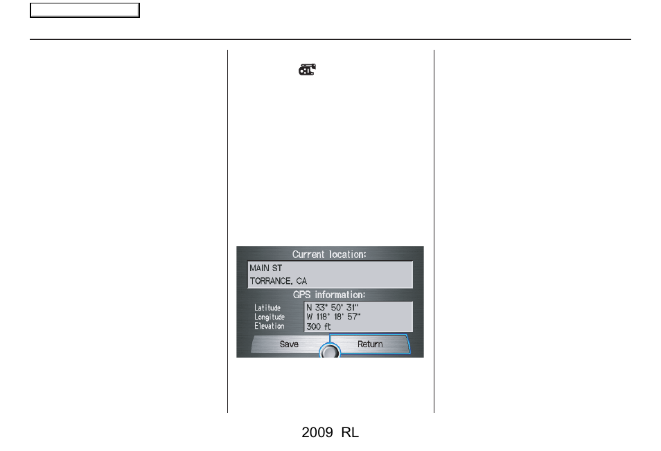Getting started, 2009 rl | Acura 2009 RL Navigation User Manual | Page 21 / 173