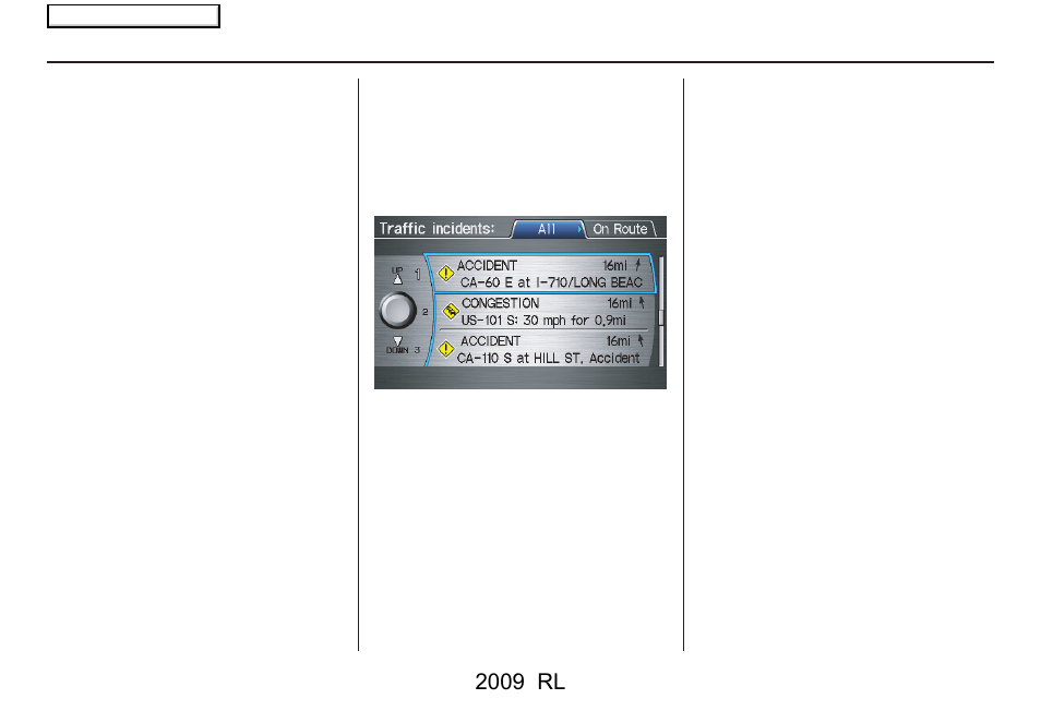 Getting started, 2009 rl | Acura 2009 RL Navigation User Manual | Page 25 / 173