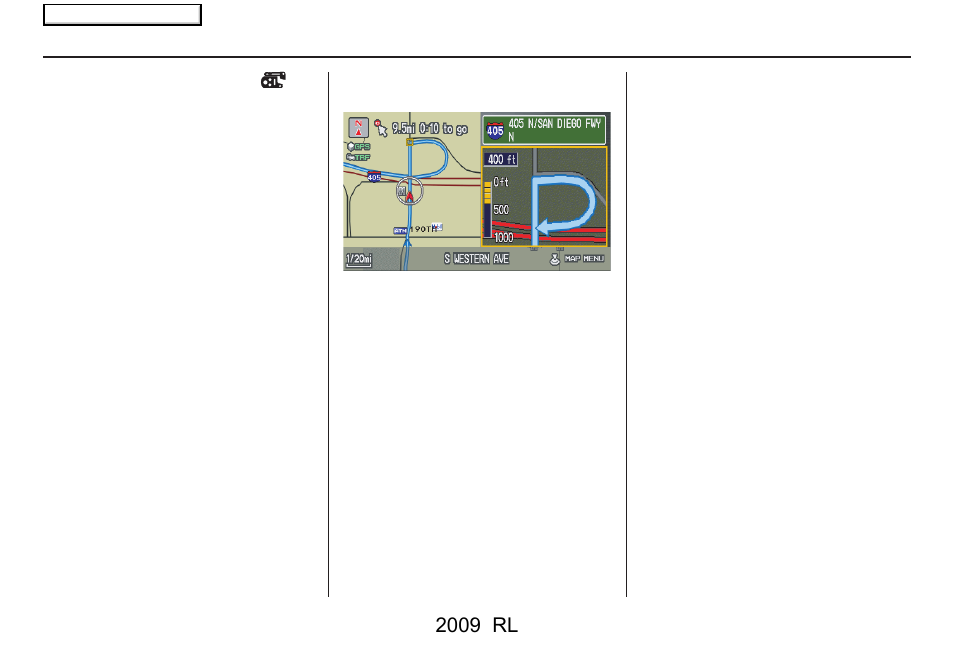 Driving to your destination, 2009 rl | Acura 2009 RL Navigation User Manual | Page 61 / 173