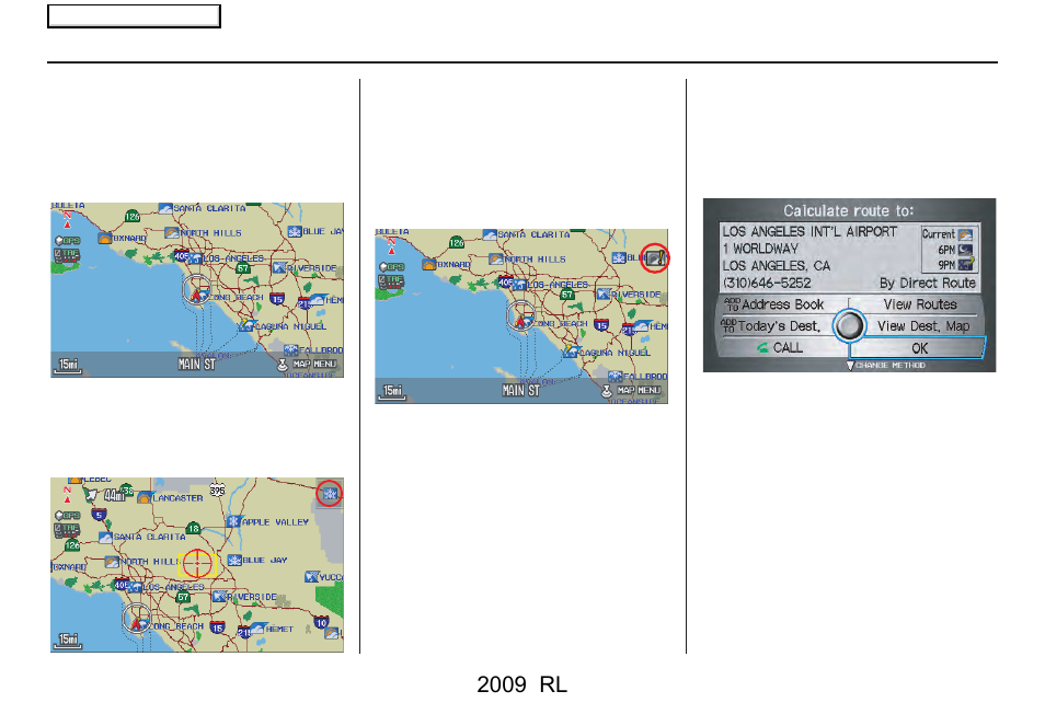 Information features, 2009 rl | Acura 2009 RL Navigation User Manual | Page 83 / 173