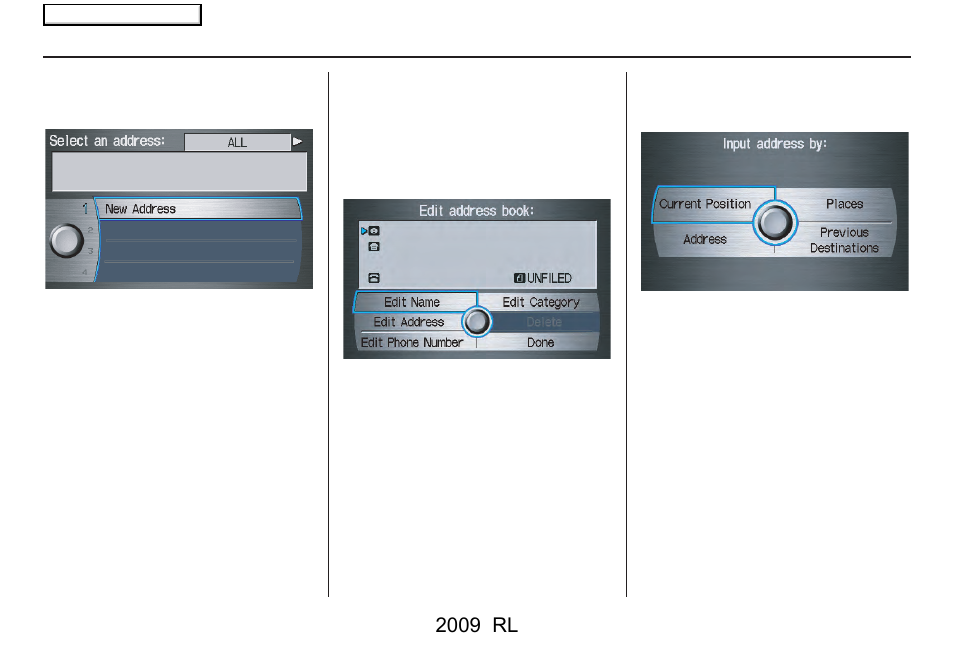 System setup, 2009 rl | Acura 2009 RL Navigation User Manual | Page 96 / 173