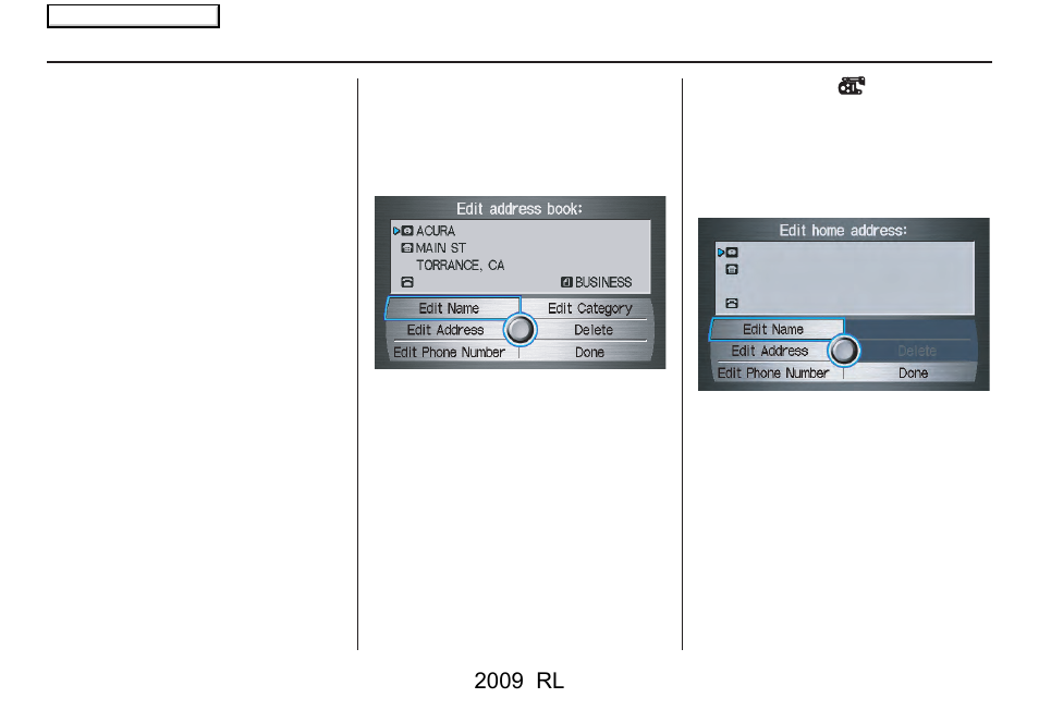 System setup, 2009 rl | Acura 2009 RL Navigation User Manual | Page 98 / 173