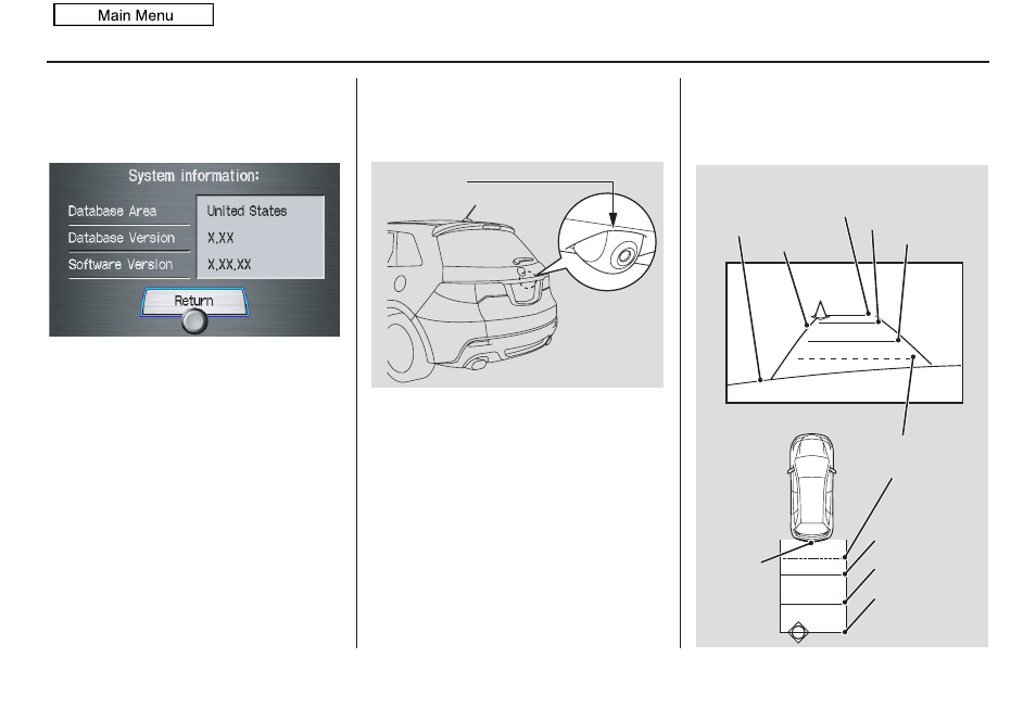 System setup, 2010 rdx, System information | Rearview camera | Acura 2010 RDX Navigation User Manual | Page 116 / 175