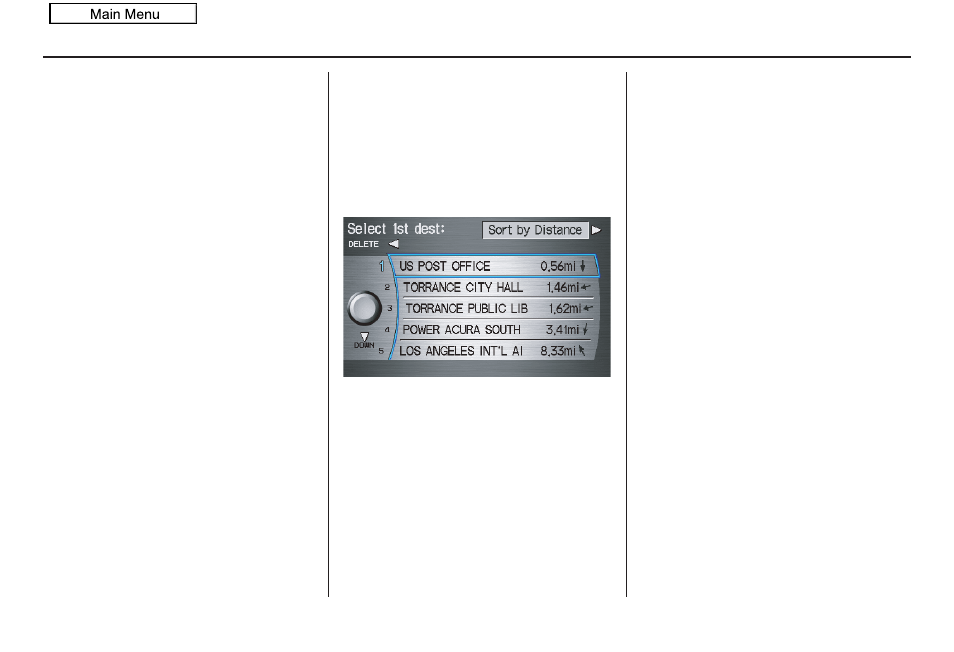 Entering a destination, 2010 rdx | Acura 2010 RDX Navigation User Manual | Page 48 / 175