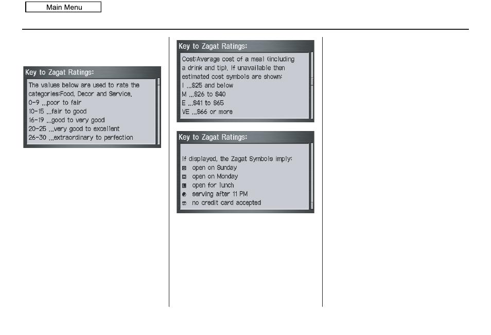 Information features | Acura 2010 RDX Navigation User Manual | Page 90 / 175