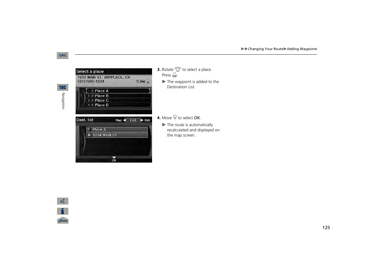 Acura 2013 TSX Navigation User Manual | Page 126 / 252