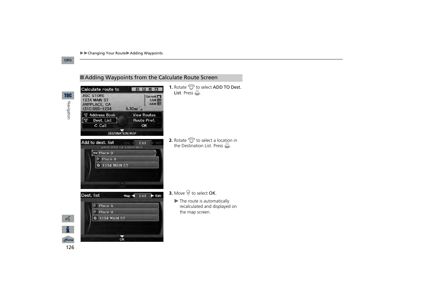 Acura 2013 TSX Navigation User Manual | Page 127 / 252