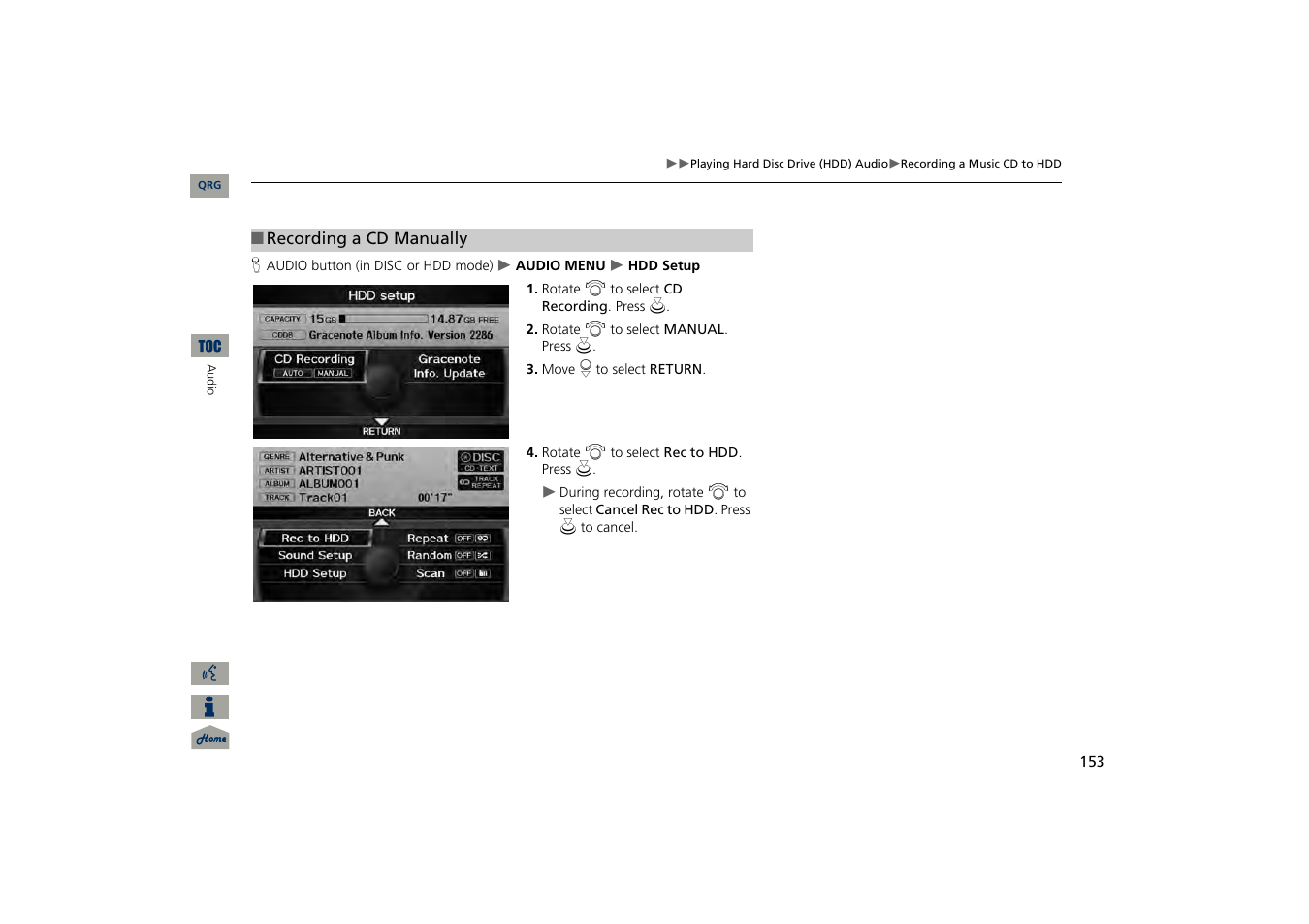 Acura 2013 TSX Navigation User Manual | Page 154 / 252