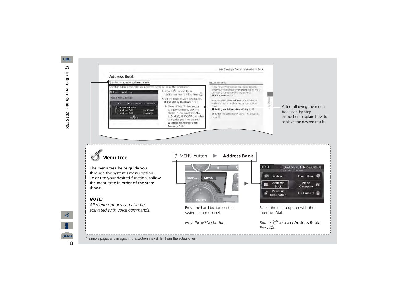 Acura 2013 TSX Navigation User Manual | Page 19 / 252