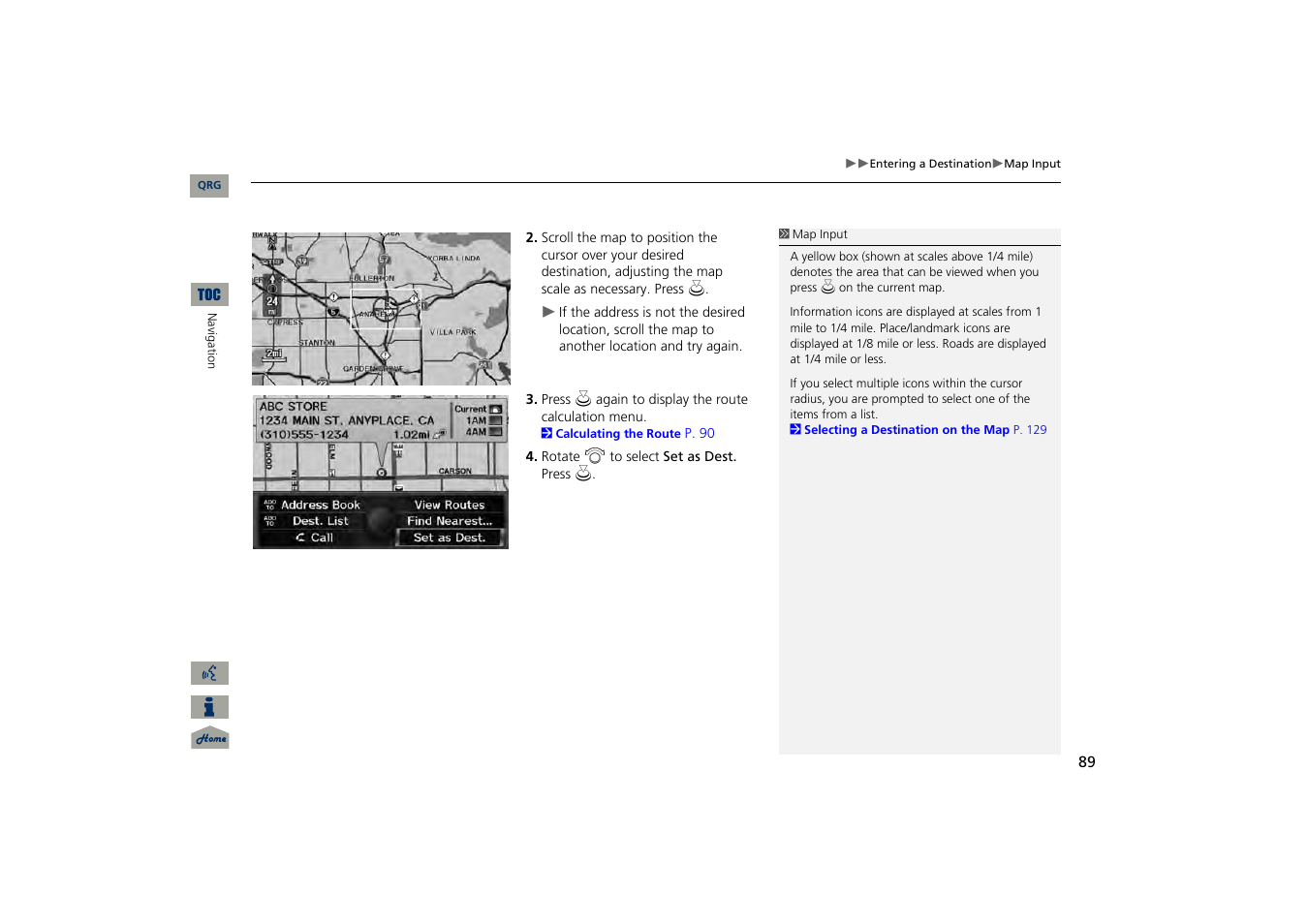 Acura 2013 TSX Navigation User Manual | Page 90 / 252