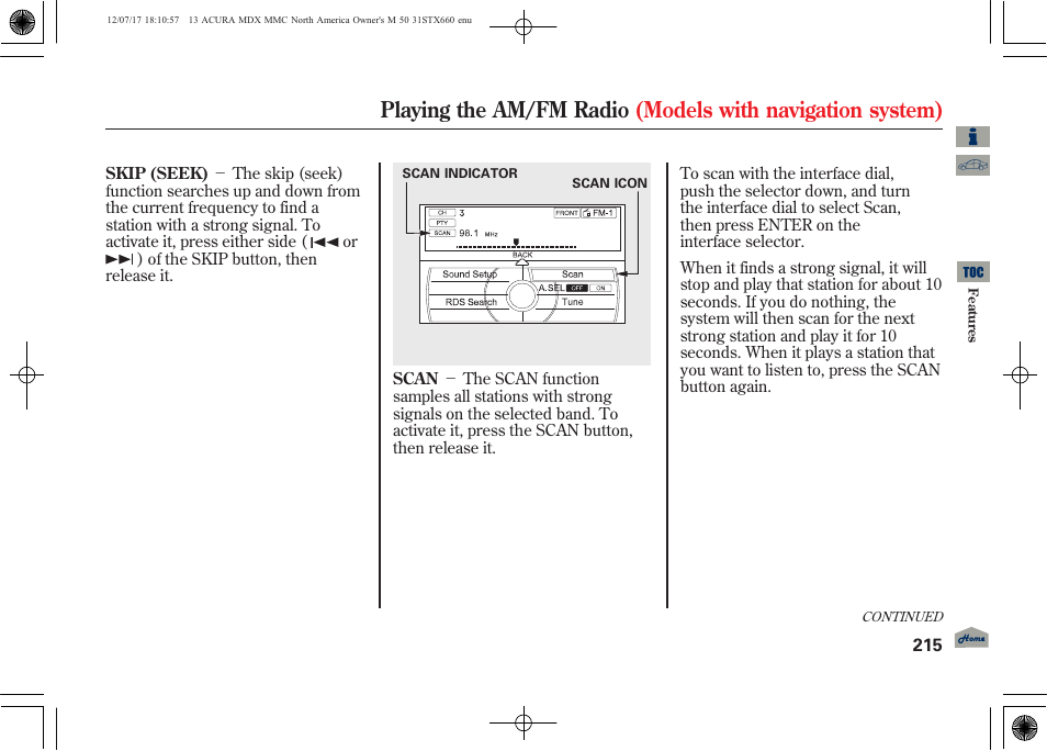 Acura 2013 MDX User Manual | Page 220 / 616