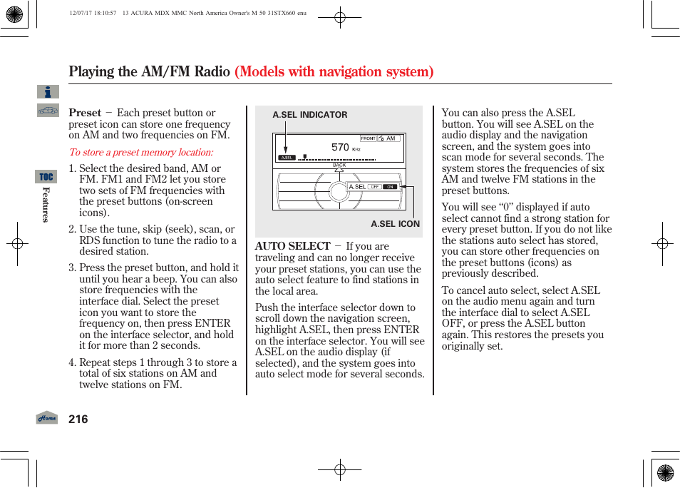 Acura 2013 MDX User Manual | Page 221 / 616