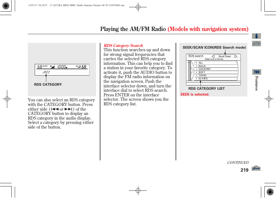 Acura 2013 MDX User Manual | Page 224 / 616