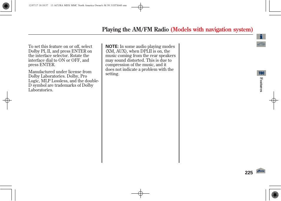 Acura 2013 MDX User Manual | Page 230 / 616