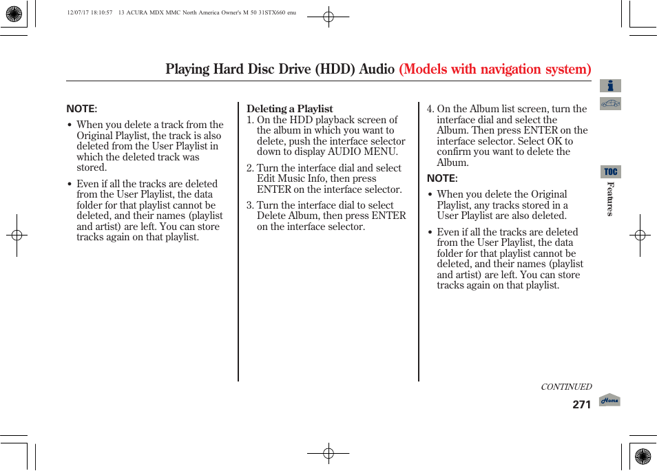 Acura 2013 MDX User Manual | Page 276 / 616