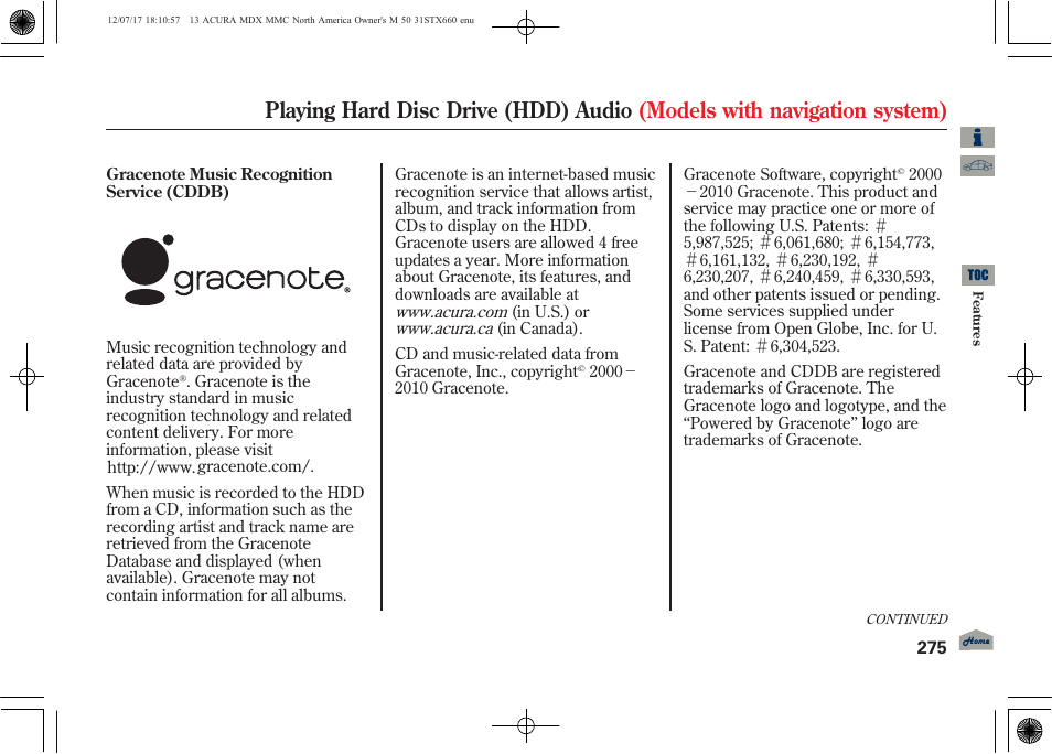 Acura 2013 MDX User Manual | Page 280 / 616