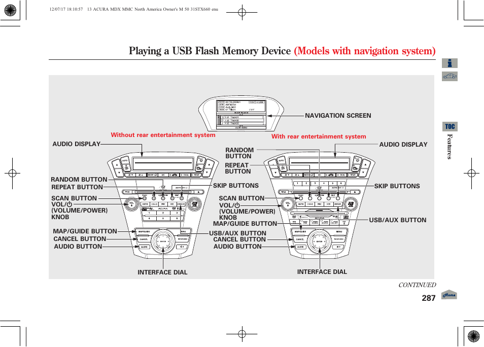 Acura 2013 MDX User Manual | Page 292 / 616
