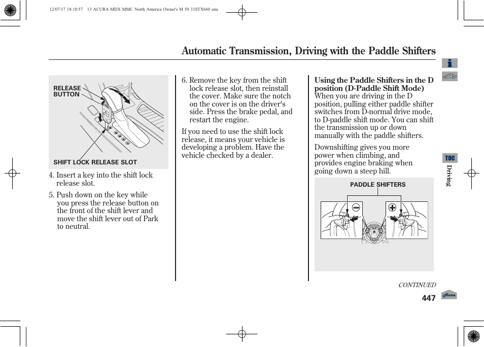 Acura 2013 MDX User Manual | Page 452 / 616