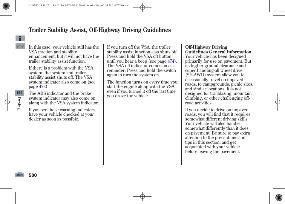 Acura 2013 MDX User Manual | Page 505 / 616