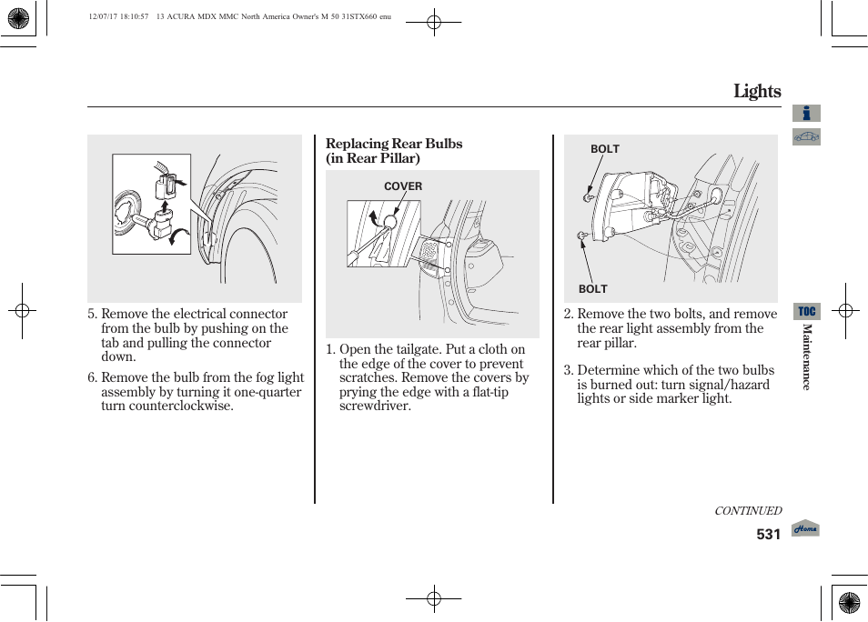 Lights | Acura 2013 MDX User Manual | Page 536 / 616