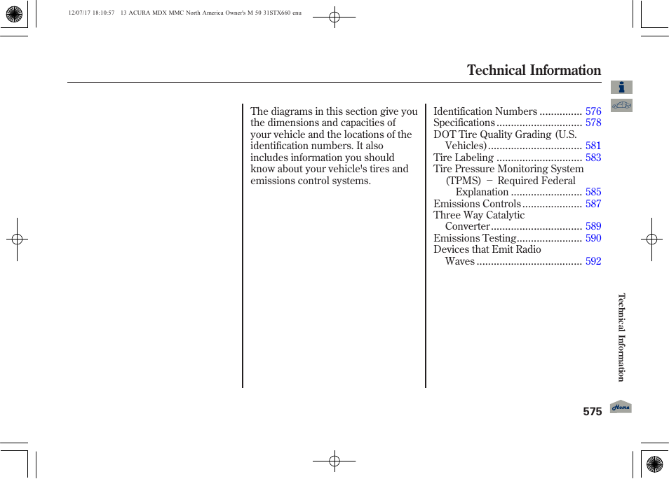 Technical information | Acura 2013 MDX User Manual | Page 580 / 616