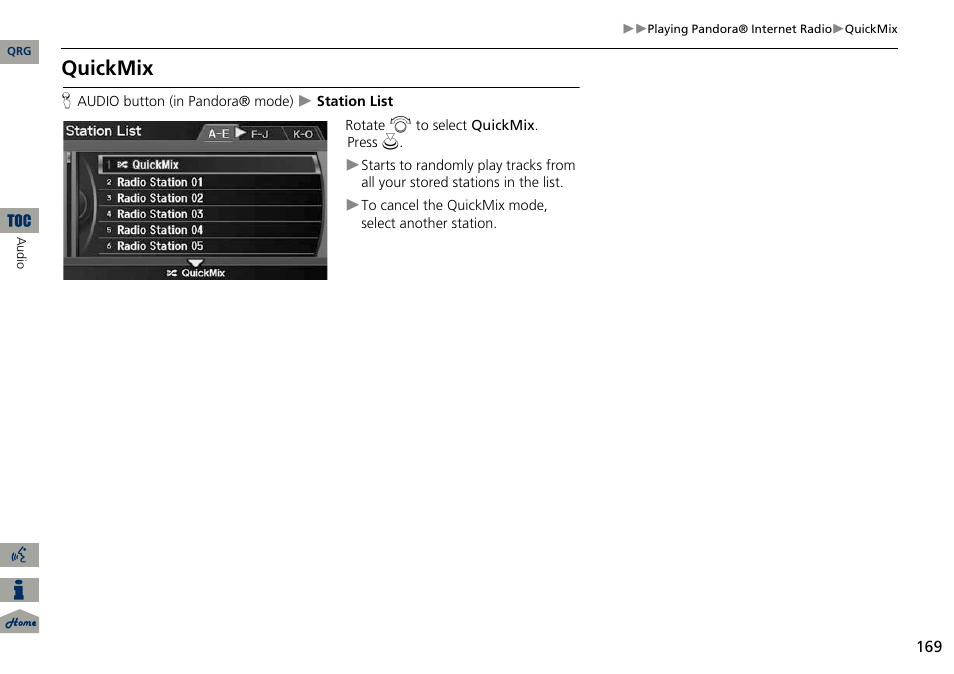 Quickmix | Acura 2014 ILX Navigation User Manual | Page 170 / 260