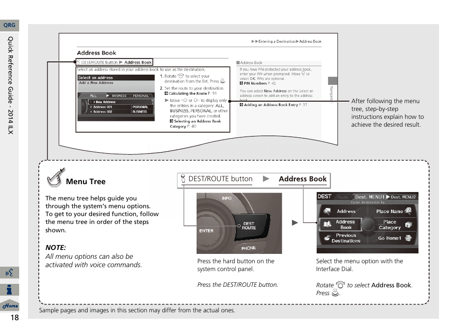 Acura 2014 ILX Navigation User Manual | Page 19 / 260