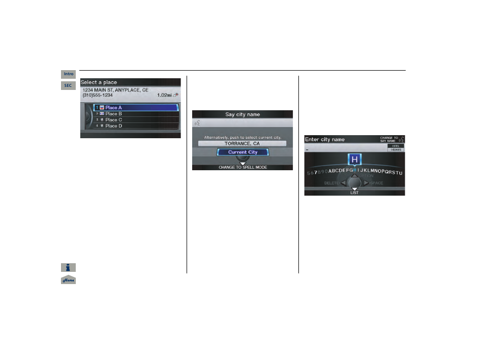 Navigation system manual, 2013 mdx, Entering a destination | Acura 2013 MDX Navigation User Manual | Page 48 / 184