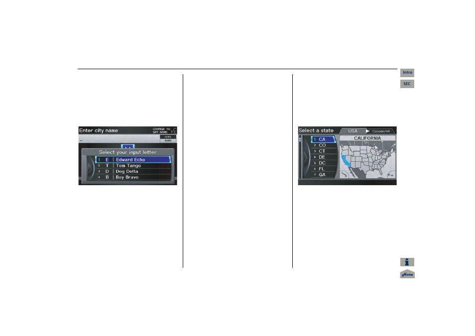 Navigation system manual, 2013 mdx, Entering a destination | Acura 2013 MDX Navigation User Manual | Page 49 / 184