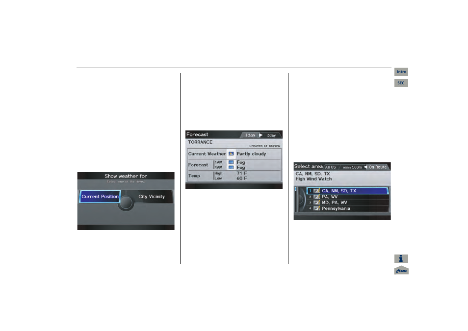 Navigation system manual, 2013 mdx, Information features | Acura 2013 MDX Navigation User Manual | Page 83 / 184