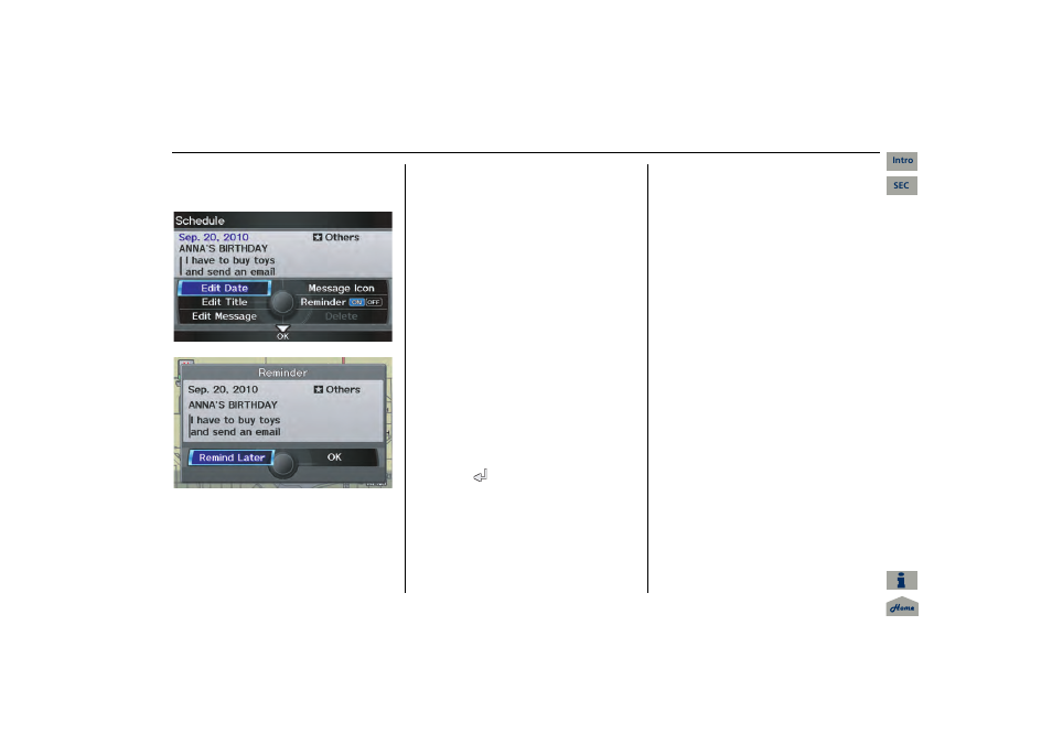 Navigation system manual, 2013 mdx, Information features | Acura 2013 MDX Navigation User Manual | Page 89 / 184