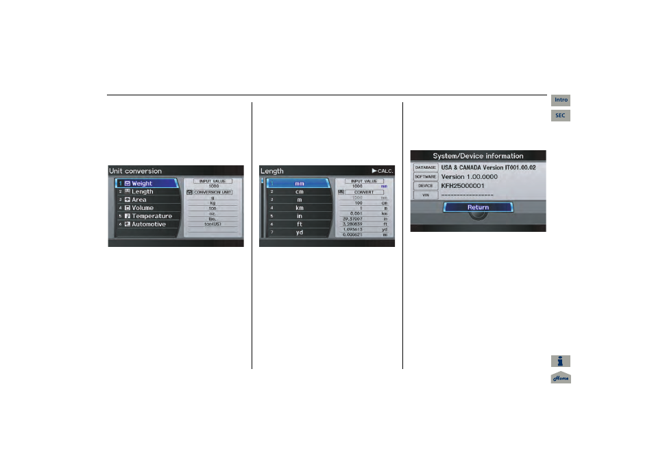 Navigation system manual, 2013 mdx, Information features | Acura 2013 MDX Navigation User Manual | Page 91 / 184