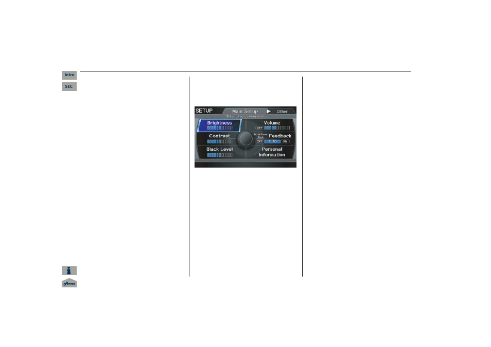 Contrast (pg, Navigation system manual, 2013 mdx | System setup | Acura 2013 MDX Navigation User Manual | Page 94 / 184