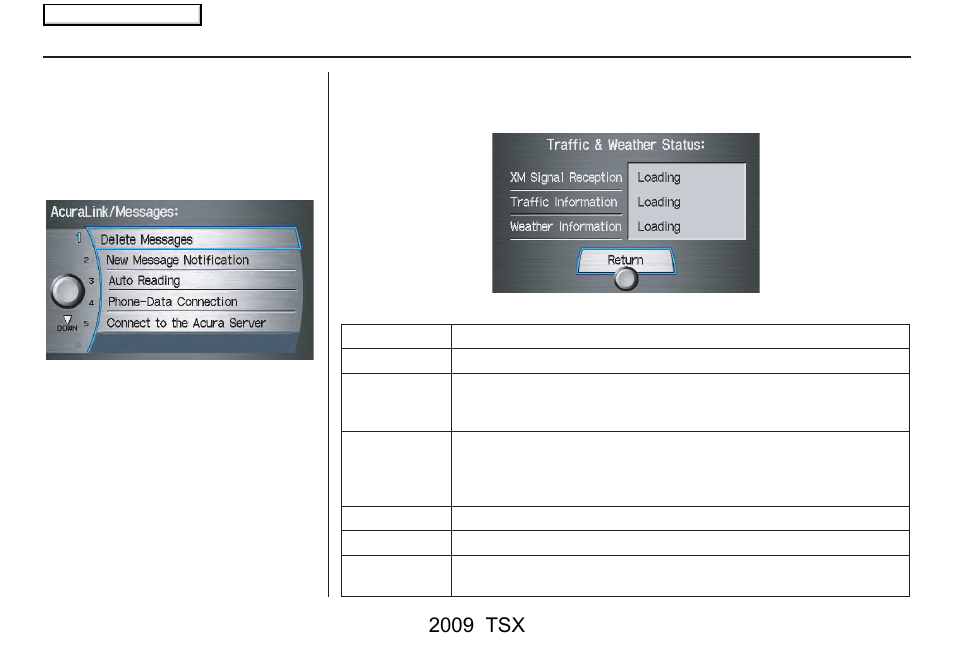 System setup, 2009 tsx | Acura 2009 TSX Navigation User Manual | Page 115 / 170