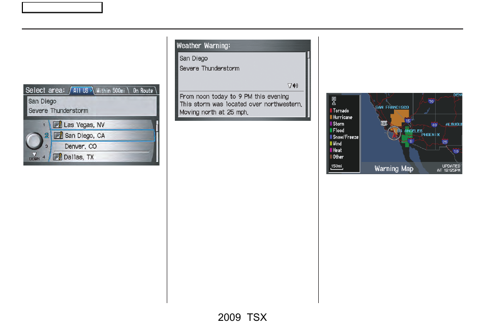 Information features, 2009 tsx | Acura 2009 TSX Navigation User Manual | Page 81 / 170