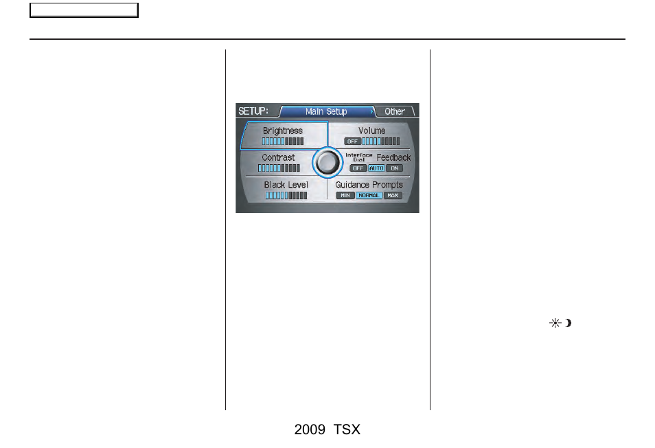 System setup, 2009 tsx | Acura 2009 TSX Navigation User Manual | Page 91 / 170