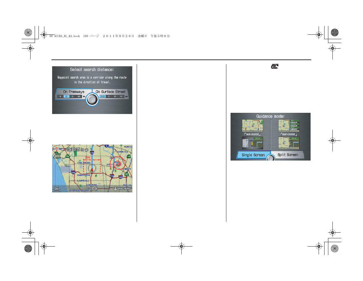 System setup | Acura 2012 RL Navigation User Manual | Page 110 / 177