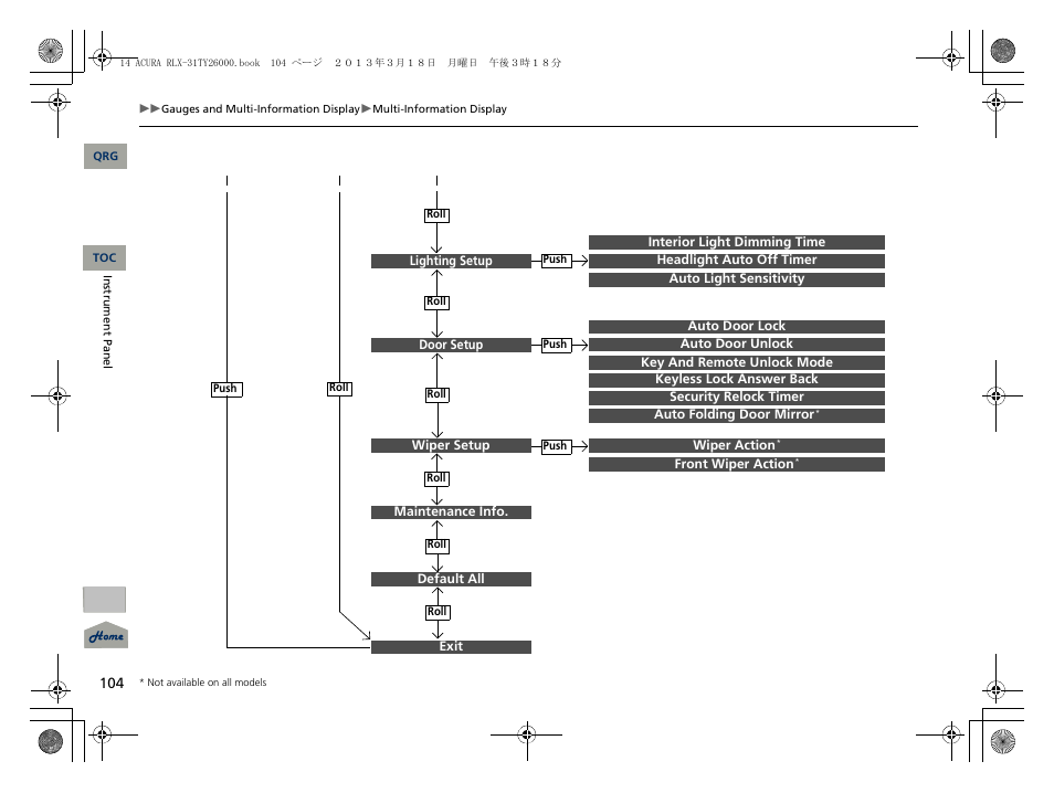 Acura 2014 RLX User Manual | Page 105 / 518